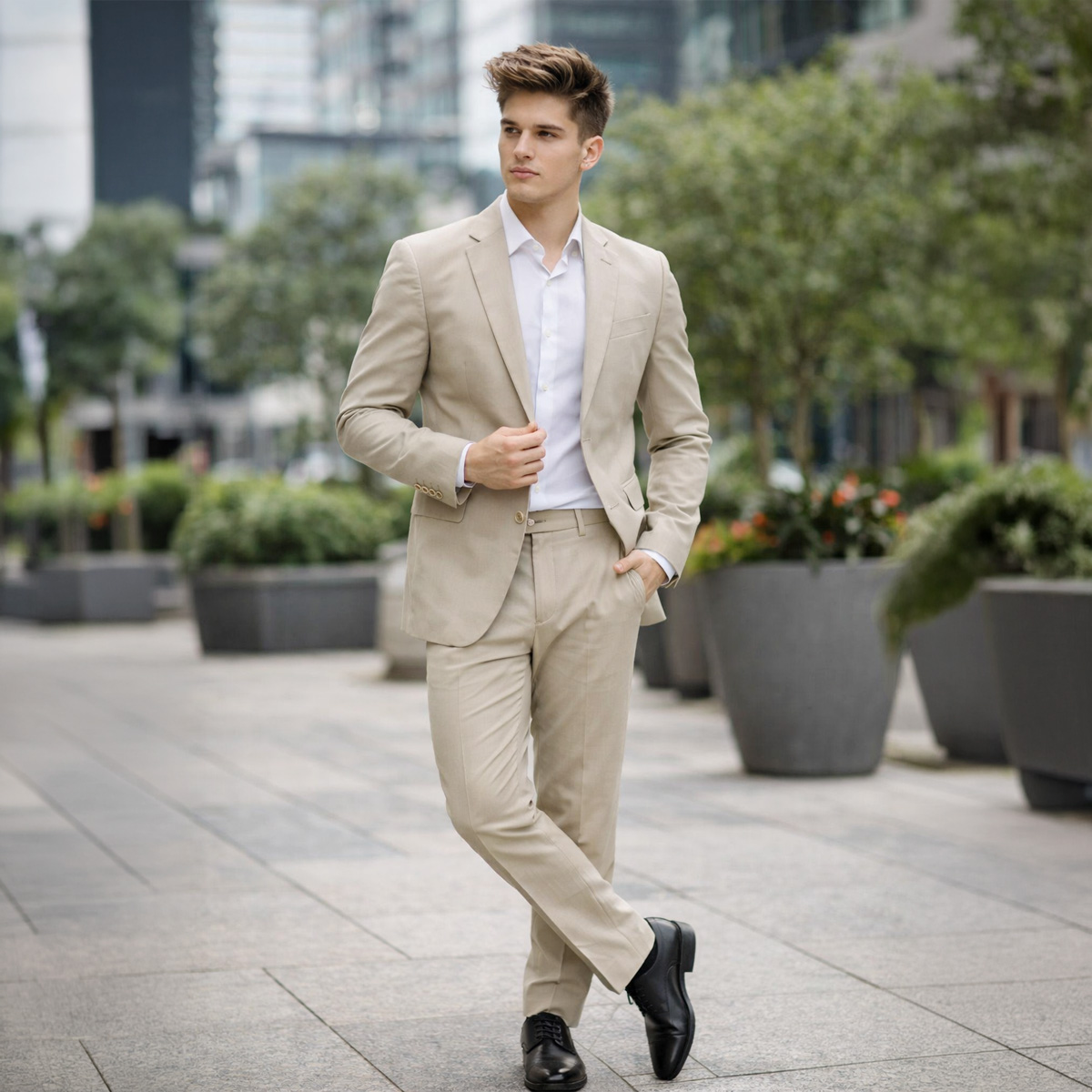Slim Fit Plain Suit Drop 6
