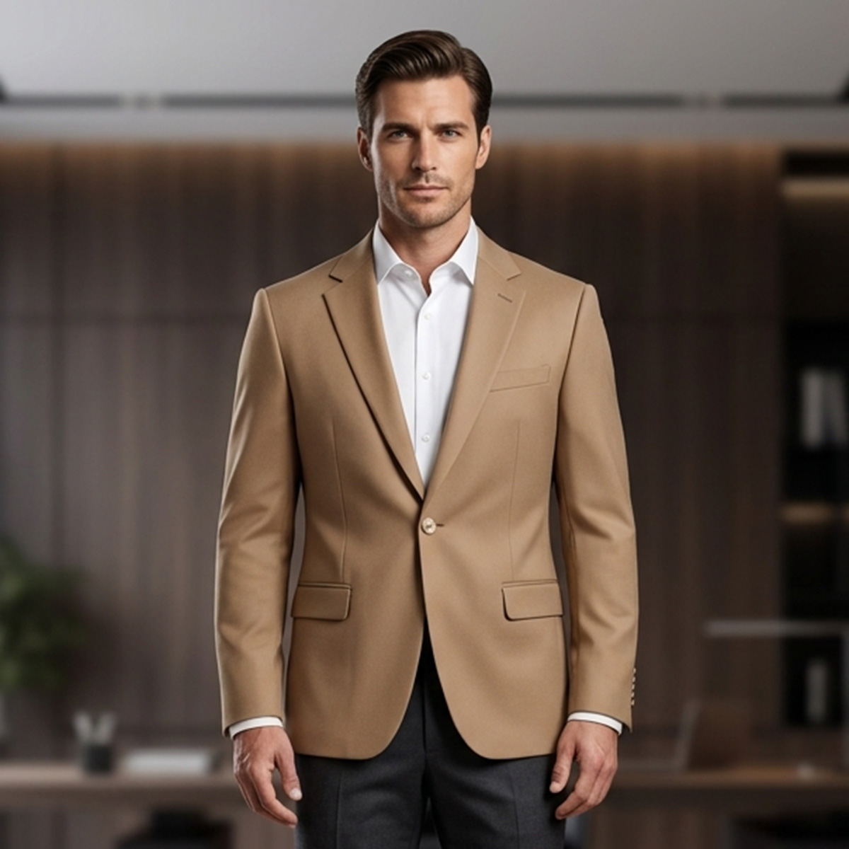 Men Plain Blazer