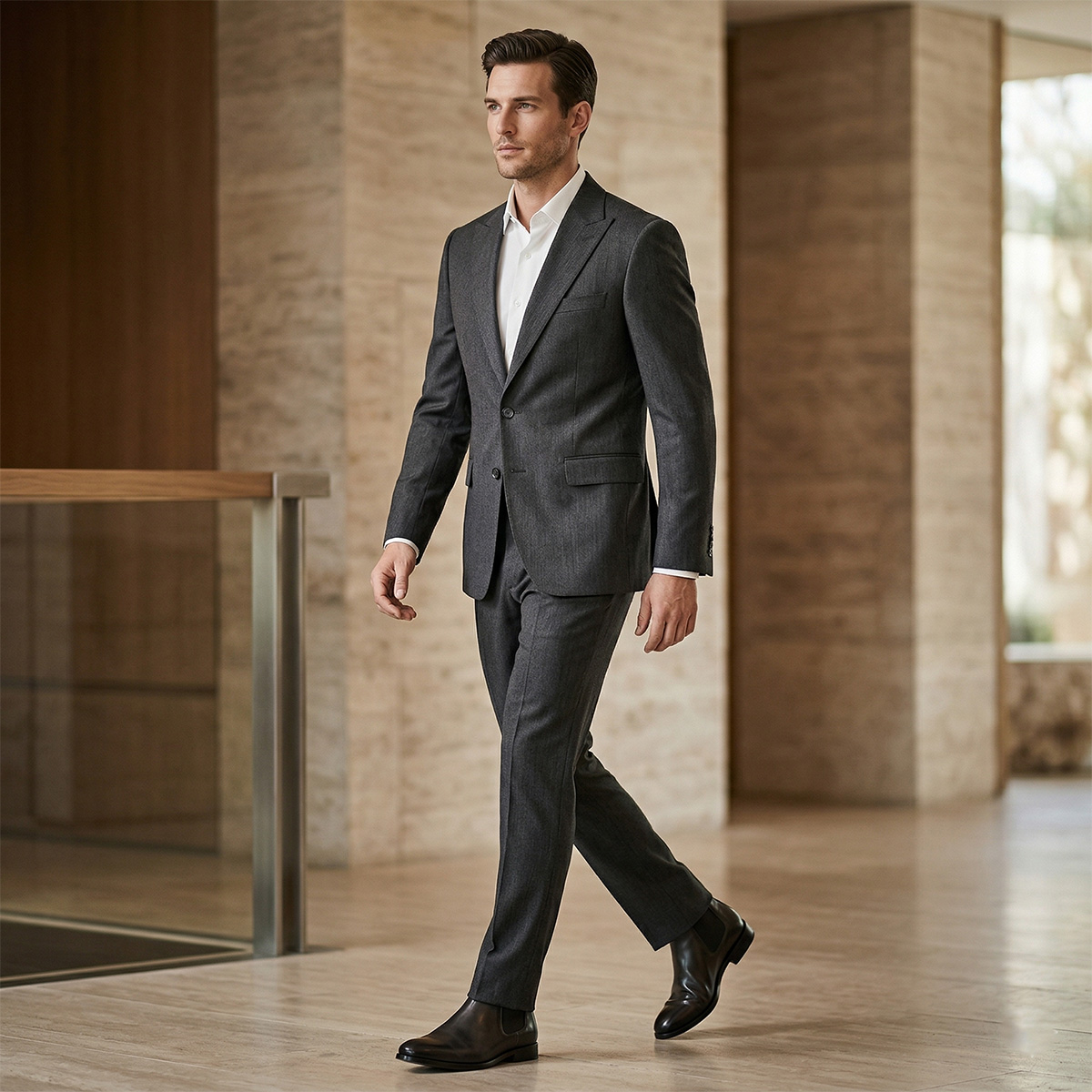 Slim Fit Suit Plain Drop 6