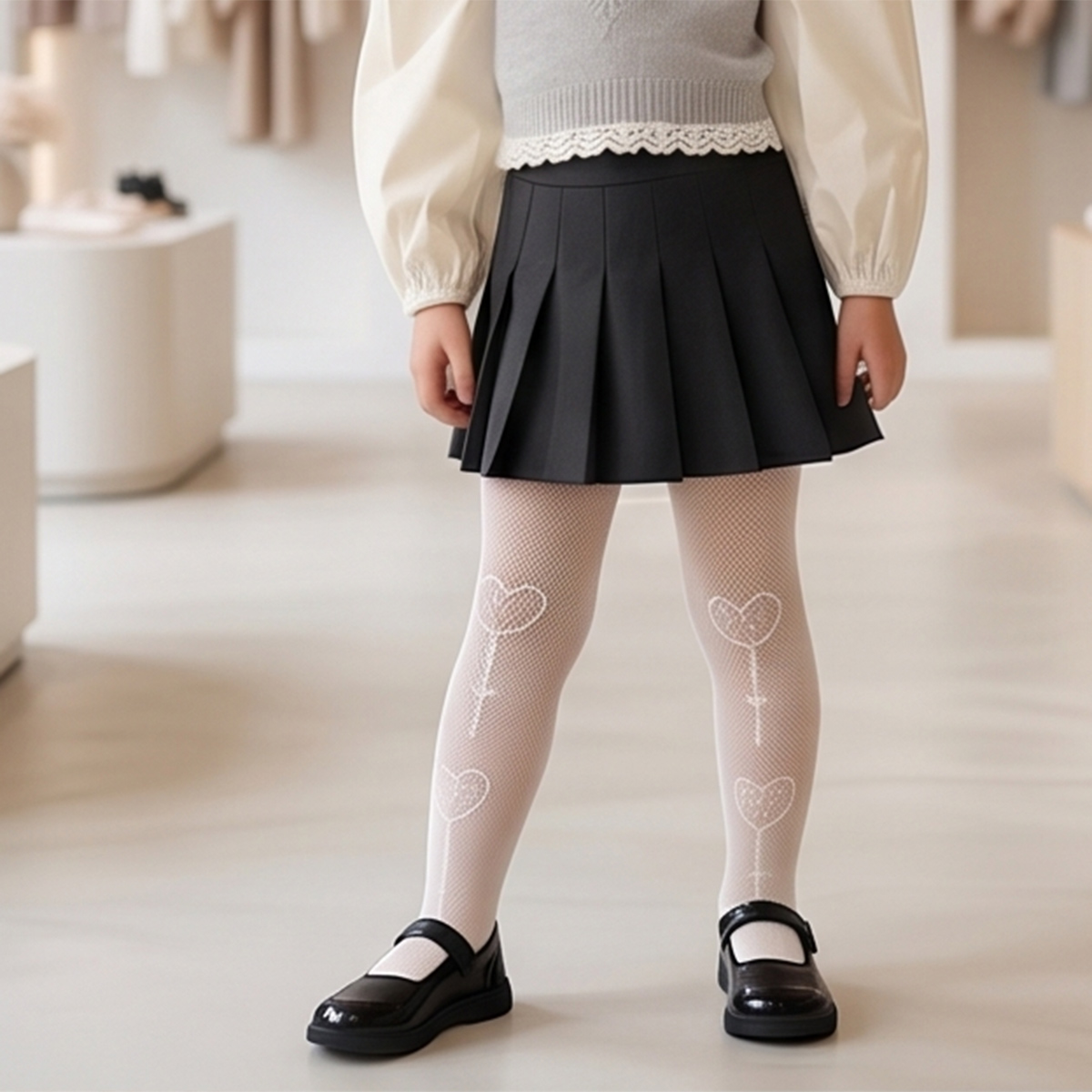 Girls Stocking White