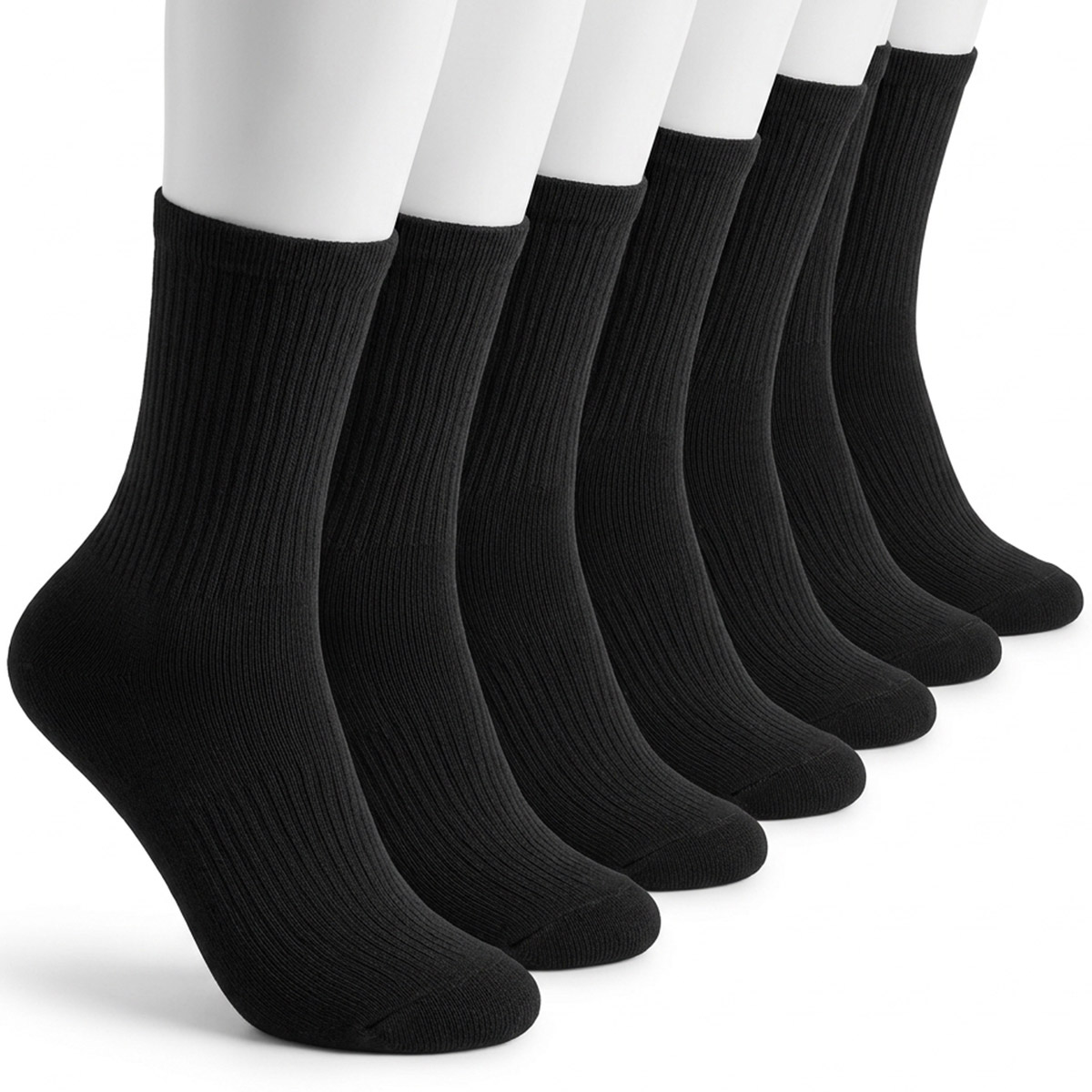 Girls School Socks Set 7 Black