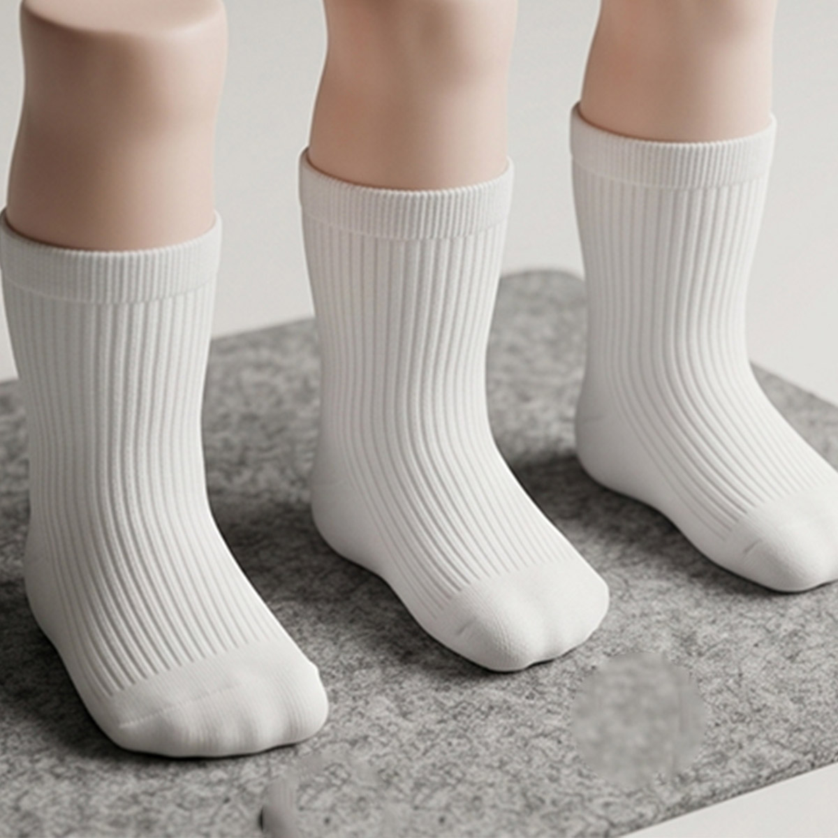 Girls School Socks Set 3 White