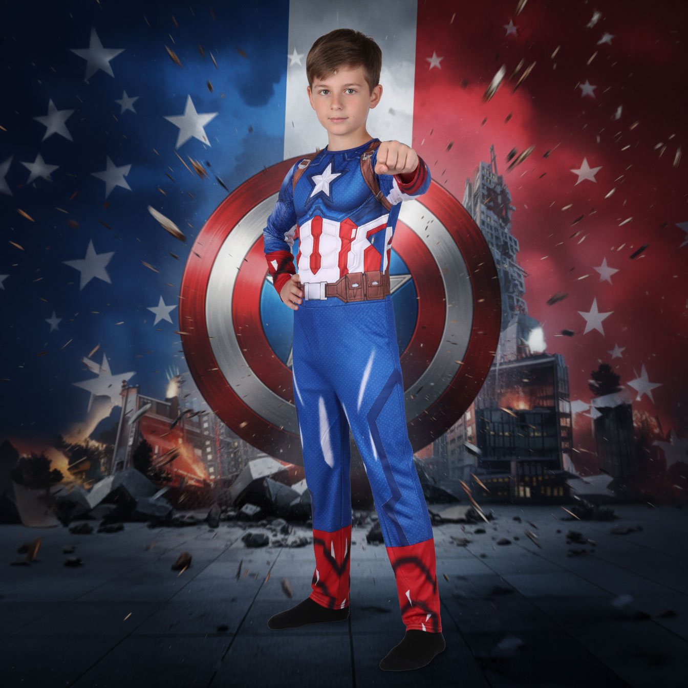 Boys Costume Captain Hero Style