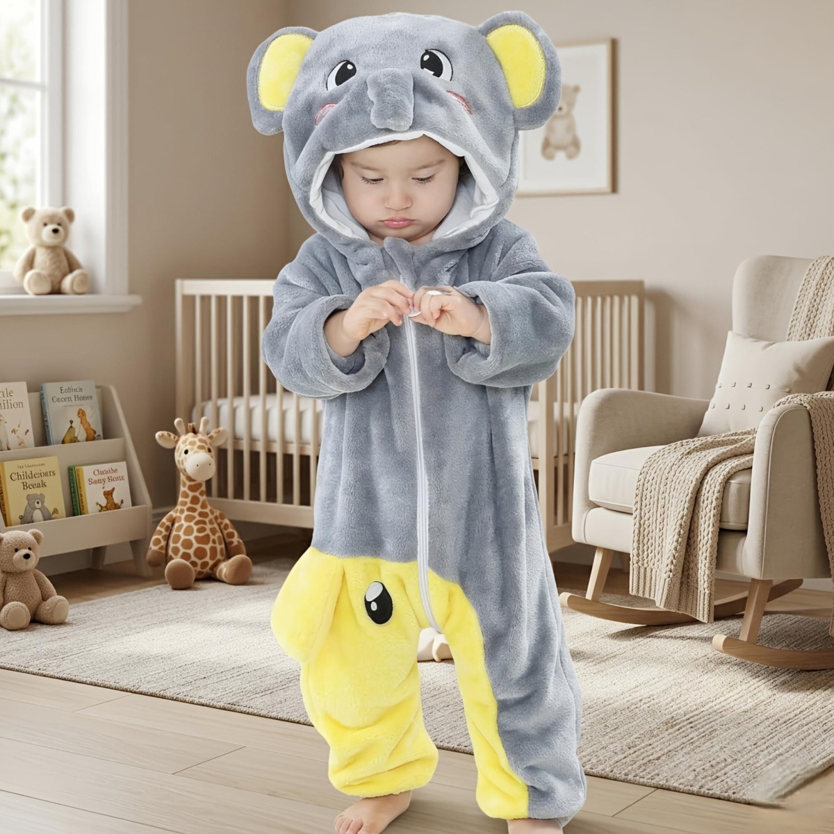 Winter Baby Boys Fleece Romper Long Sleeve