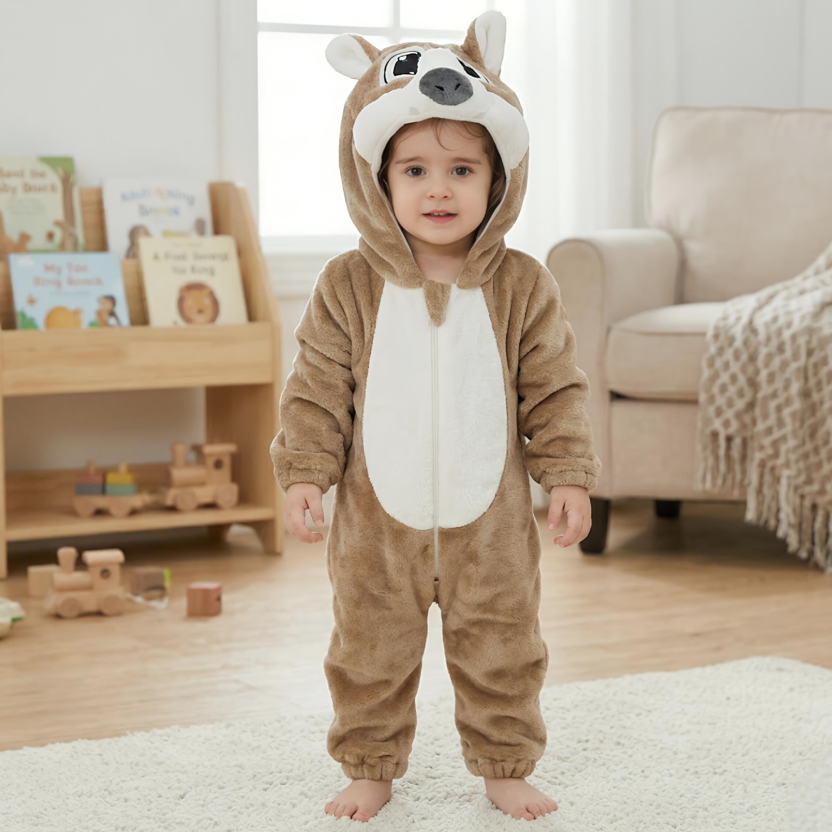 Winter Baby Boys Fleece Romper Long Sleeve