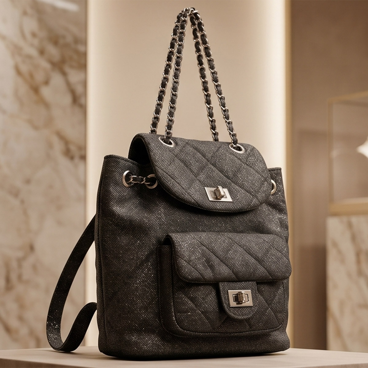 Ladies Medium Jeans Backpack