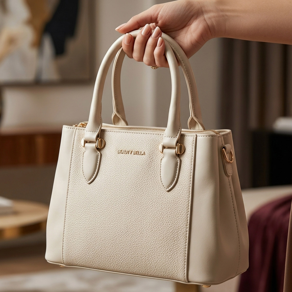 Ladies Soft Plain Handbag Medium