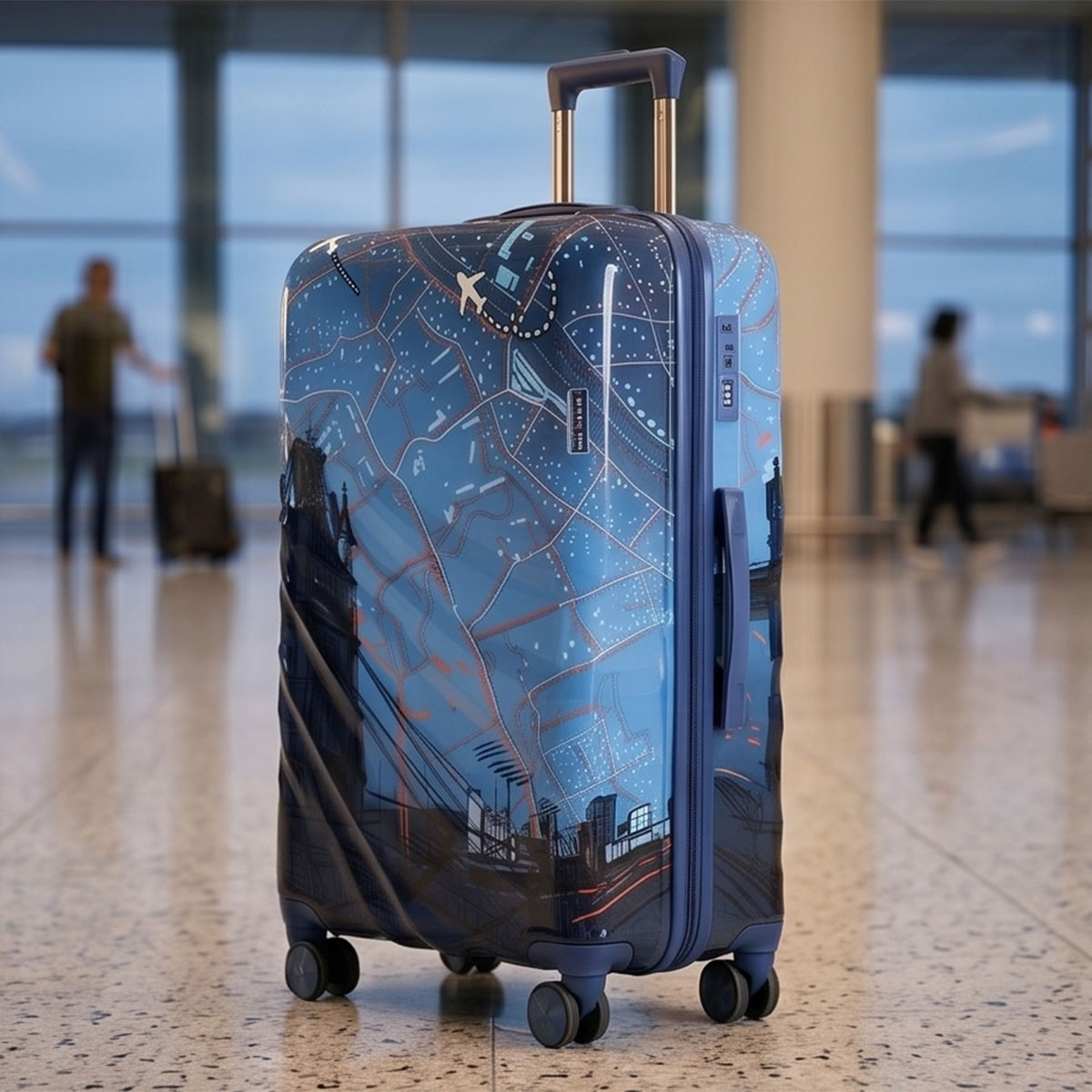 Hard Shell Printed Trolley Bag