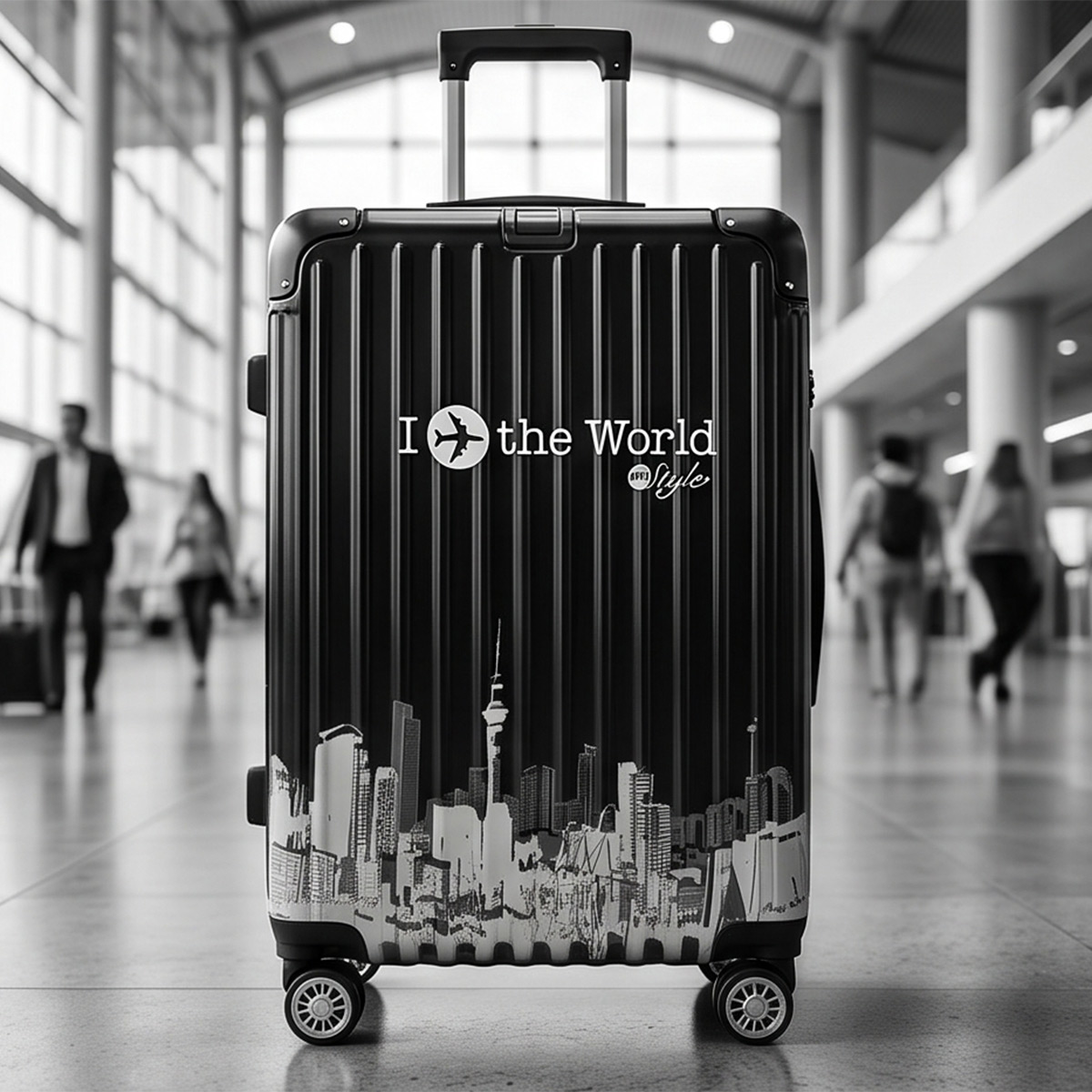 Hard Printed Trolley Bag Set