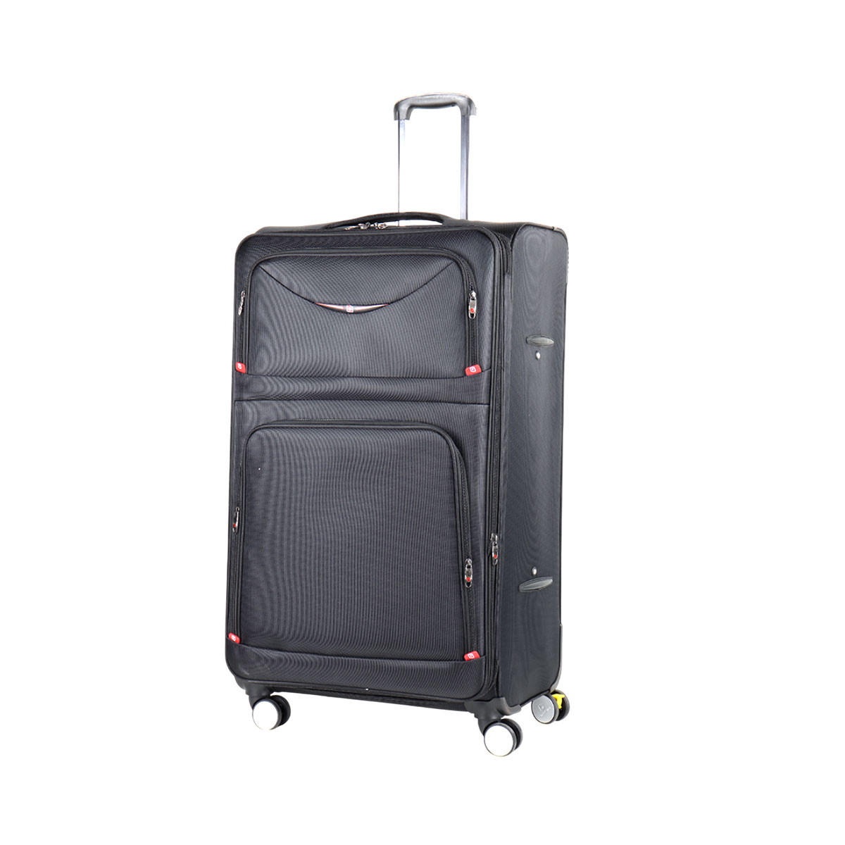 Black Soft Plain Trolley Bag 24 Inch