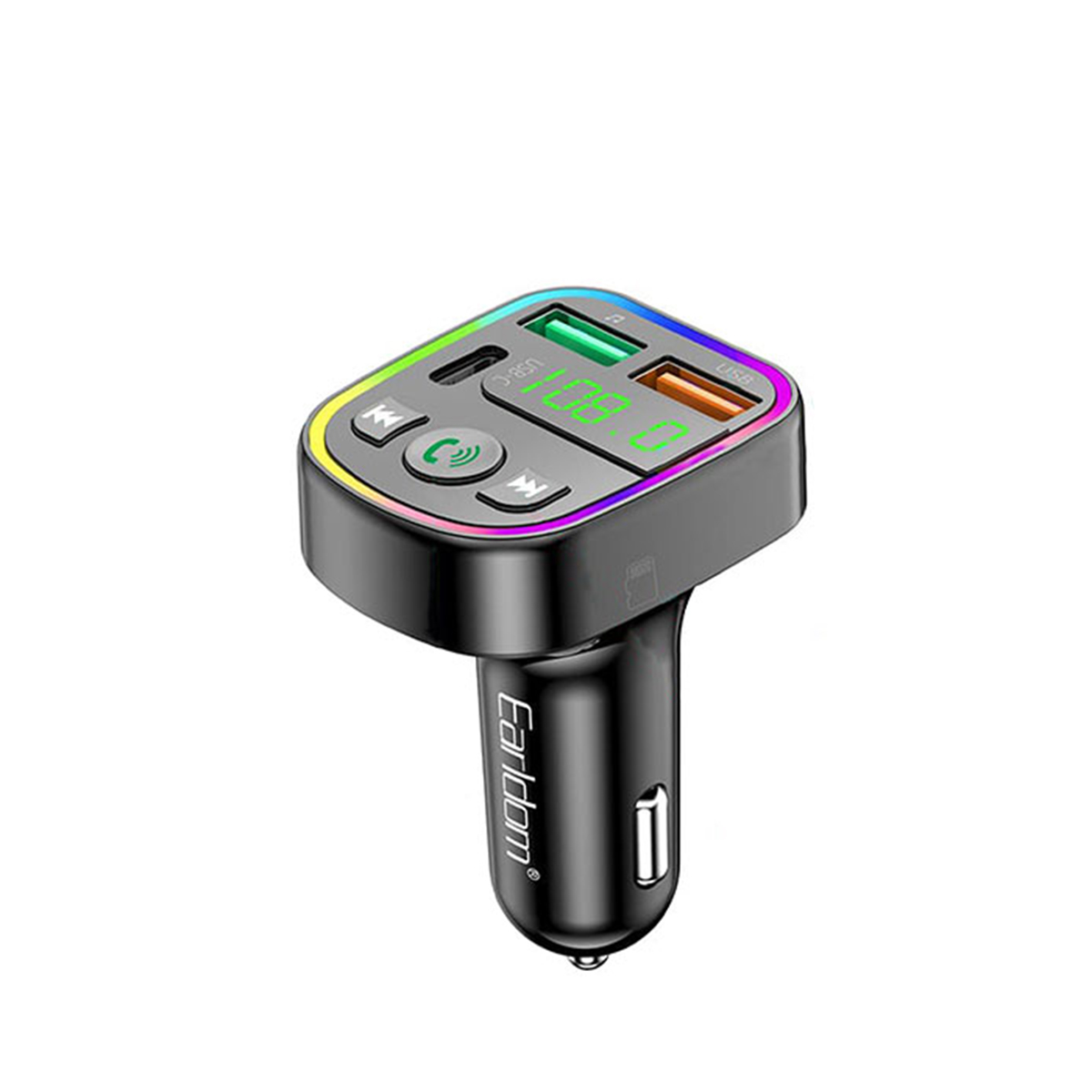 Earldom RGB Car Charger with Wireless Music Player