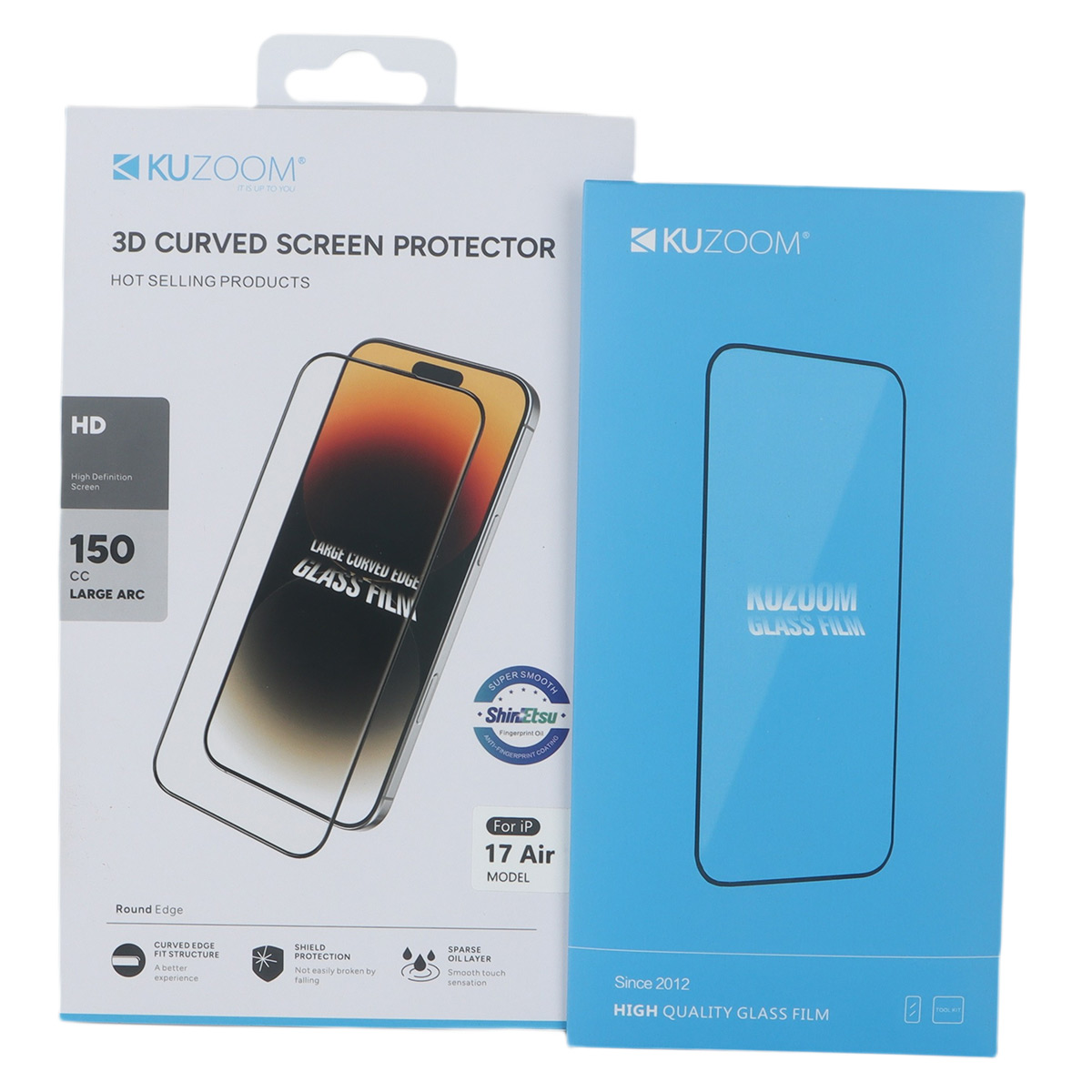 Ku Zoom 3D Curved Screen Protector for iPhone 17 Air