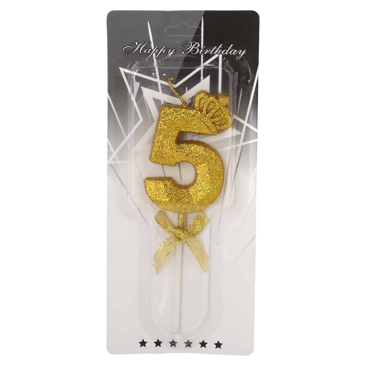 Gold Happy Birthday Number Candles