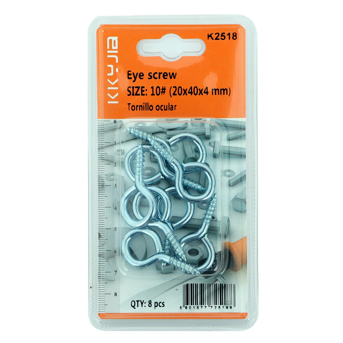 Eye Screw 20x40x4mm 8 Pieces