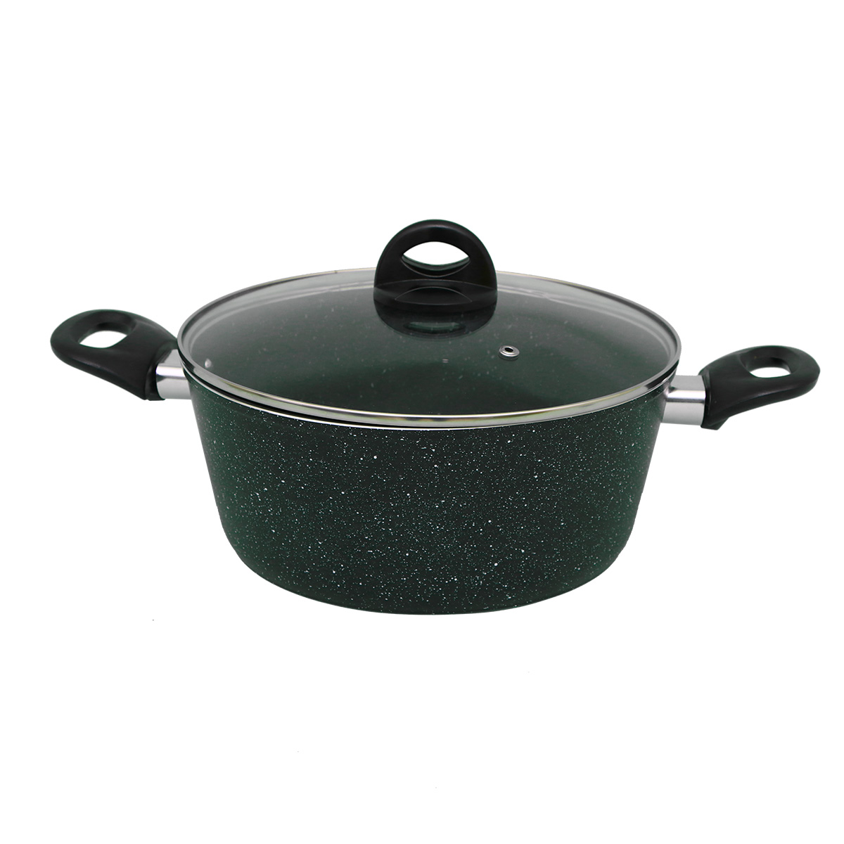 Granite Casserole with Glass Lid