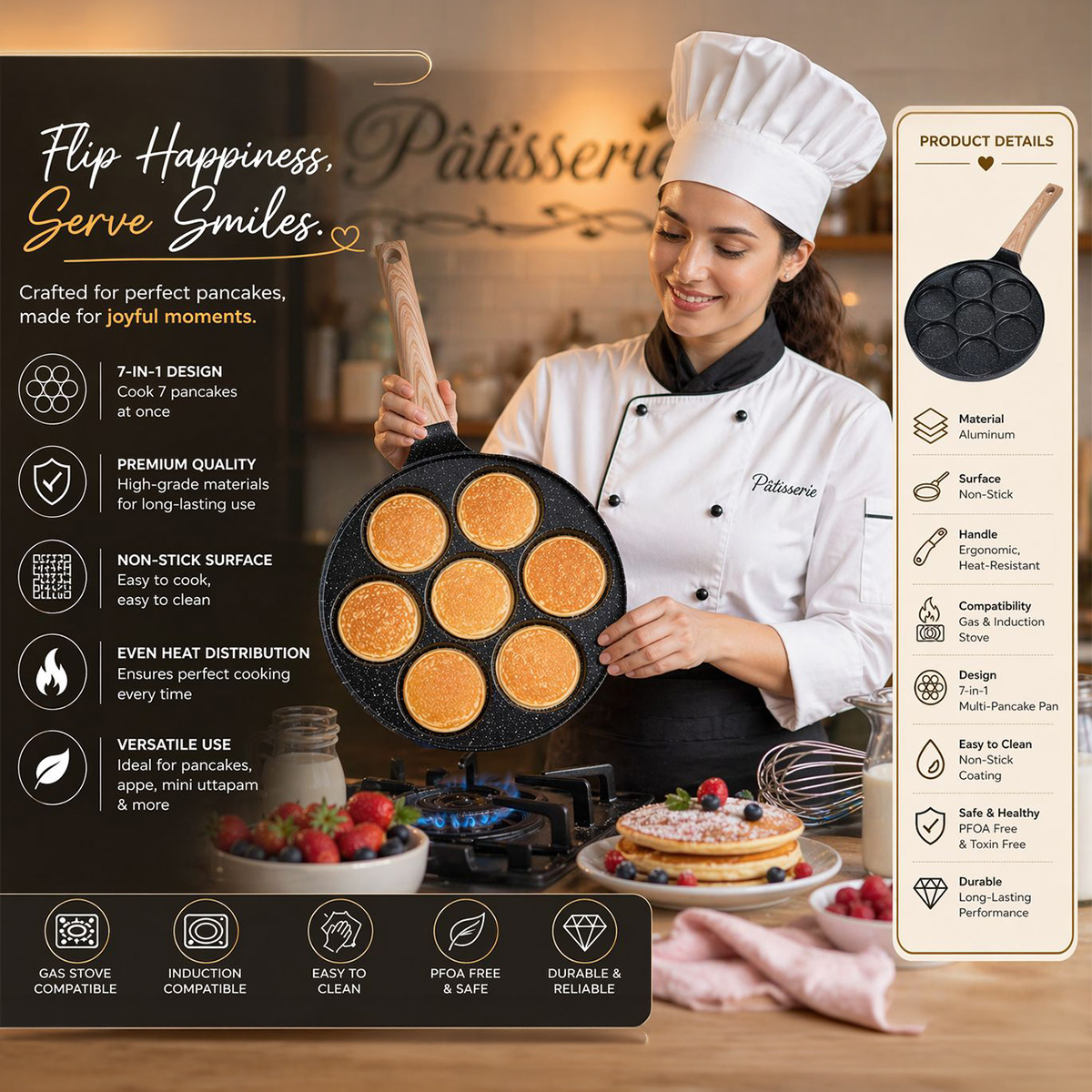 Granite Pancake Pan 7 Cup