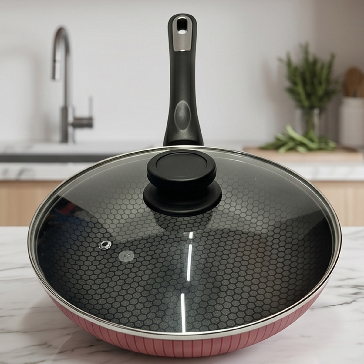 Non Stick Fry Pan with Cover 24cm