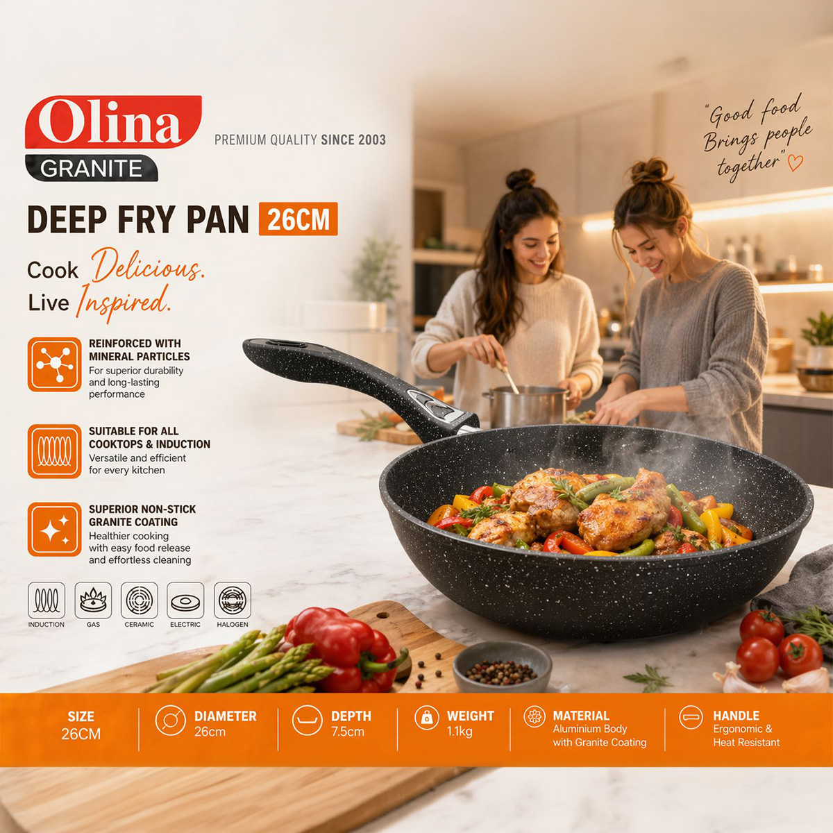 Granite Fry Pan 26cm