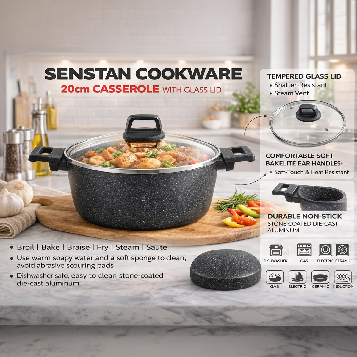 Granite Casserole 20cm