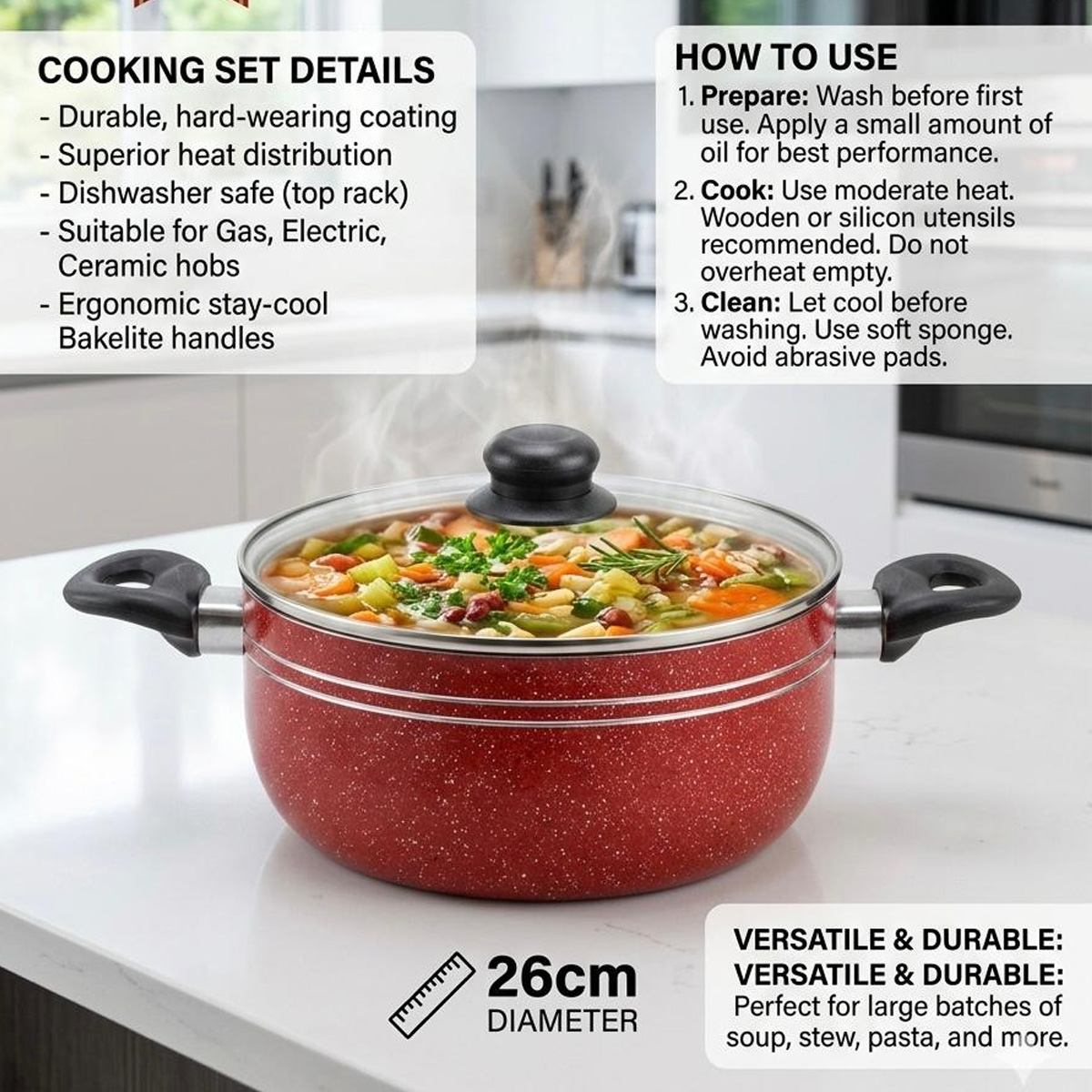 Non Stick Casserole 26cm