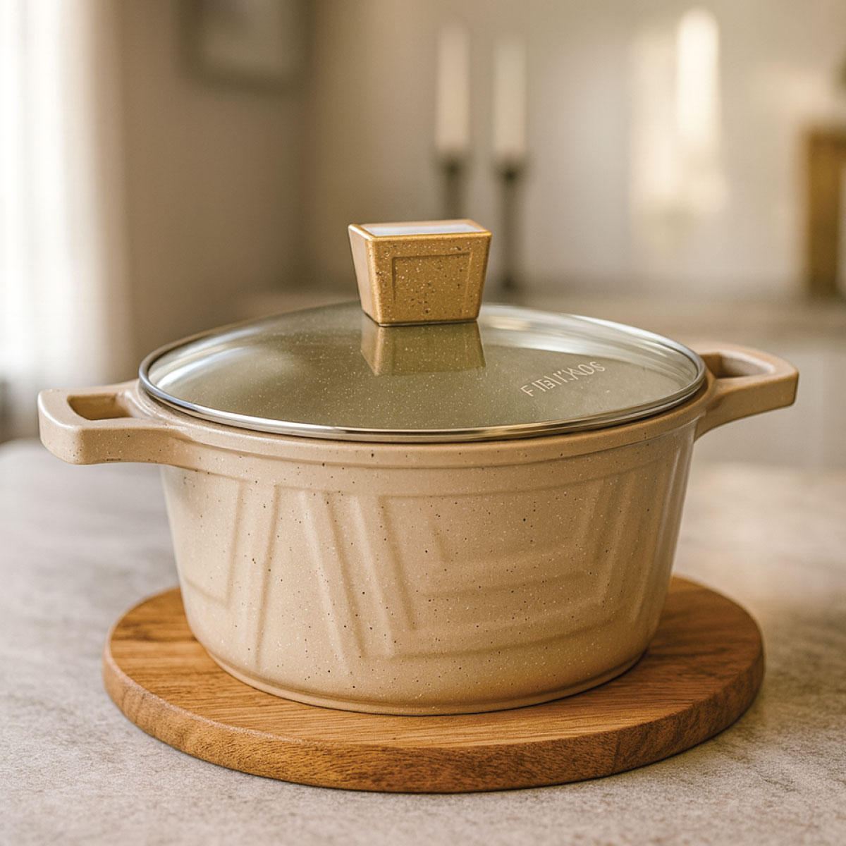 Granite Casserole With Lid 28cm