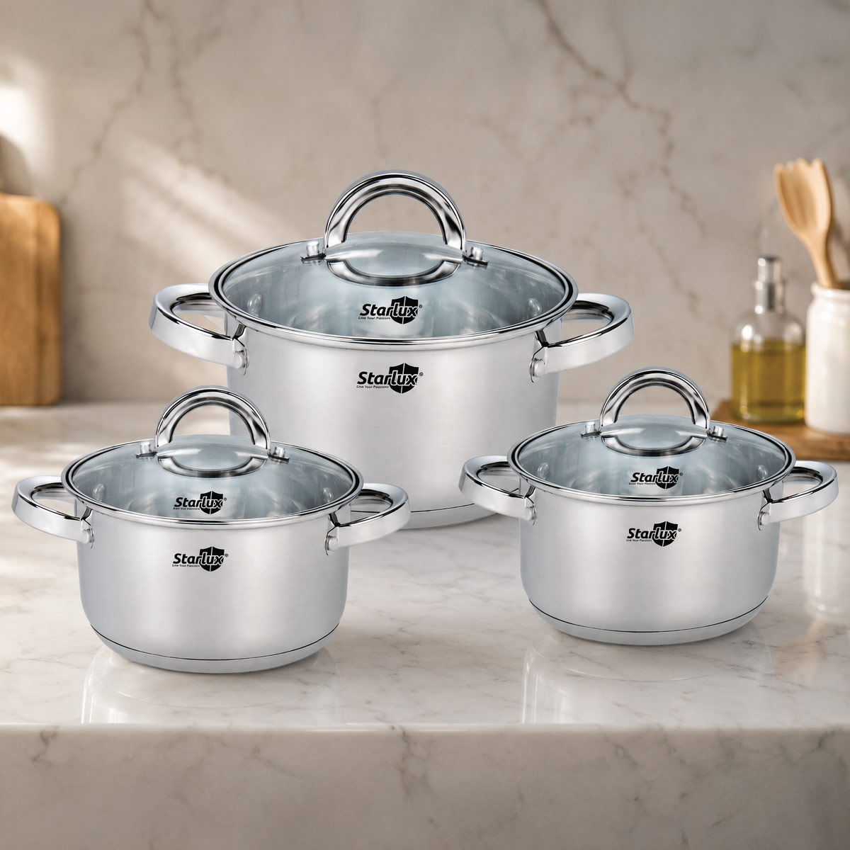 Stainless Steel Cookware Set 3 Piece