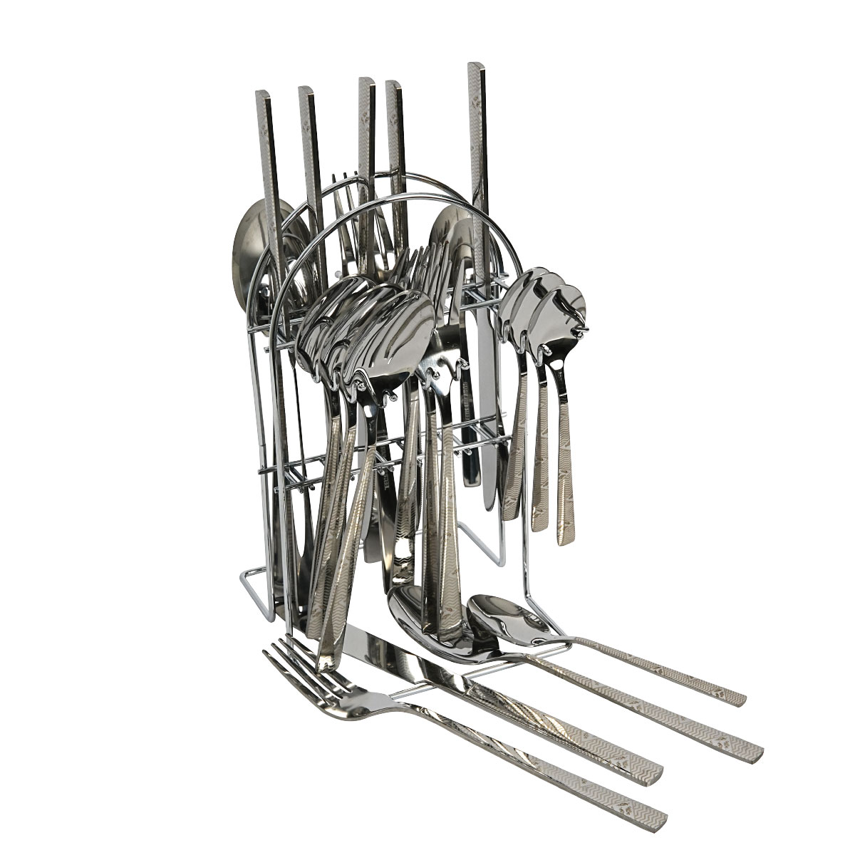 Cutlery Set with Stand 24 Piece