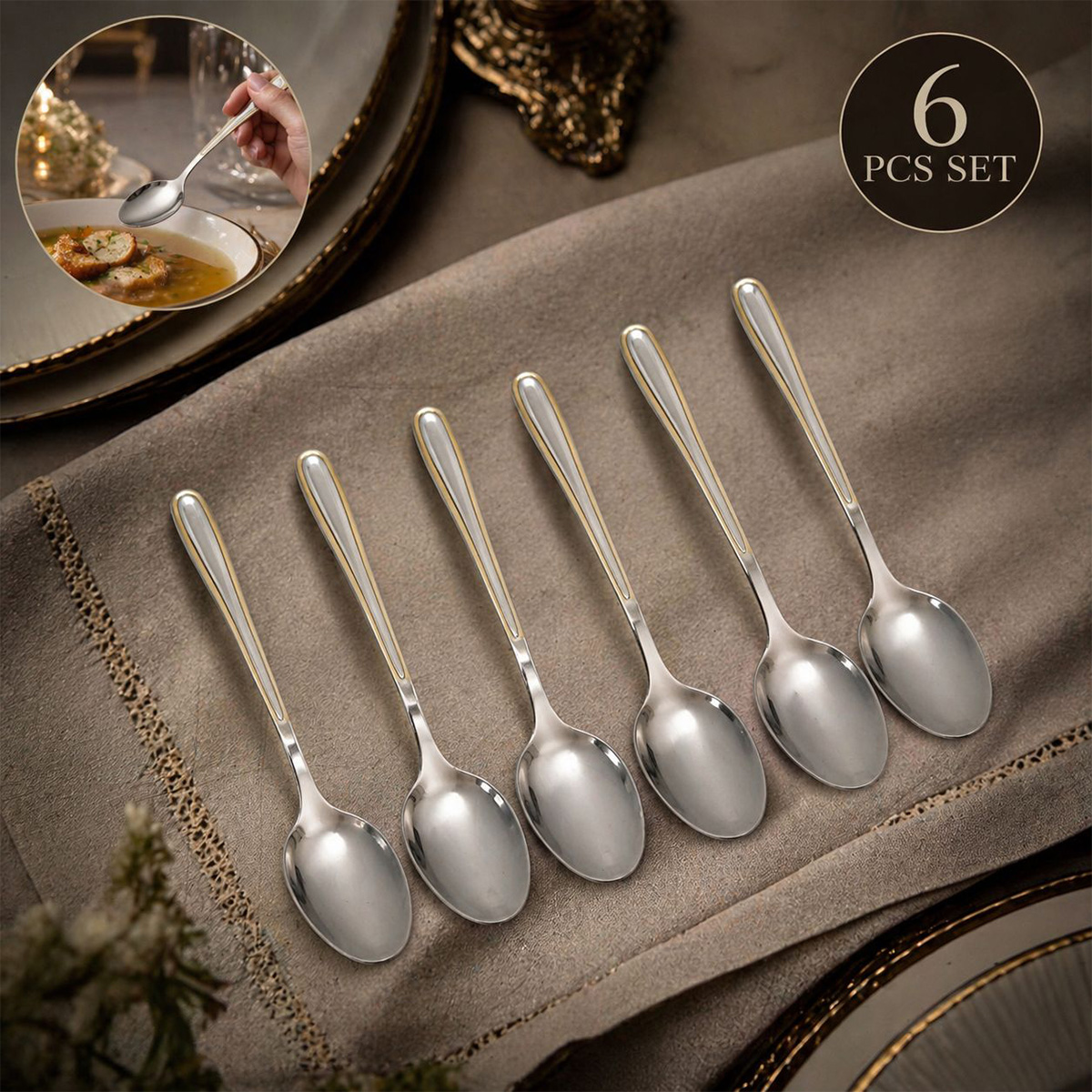 Dinner Spoon Set 6 Piece