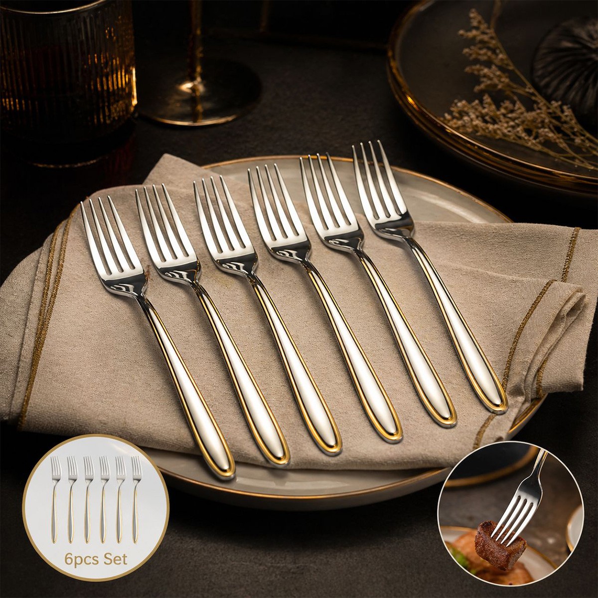 Dinner Fork Set 6 Piece