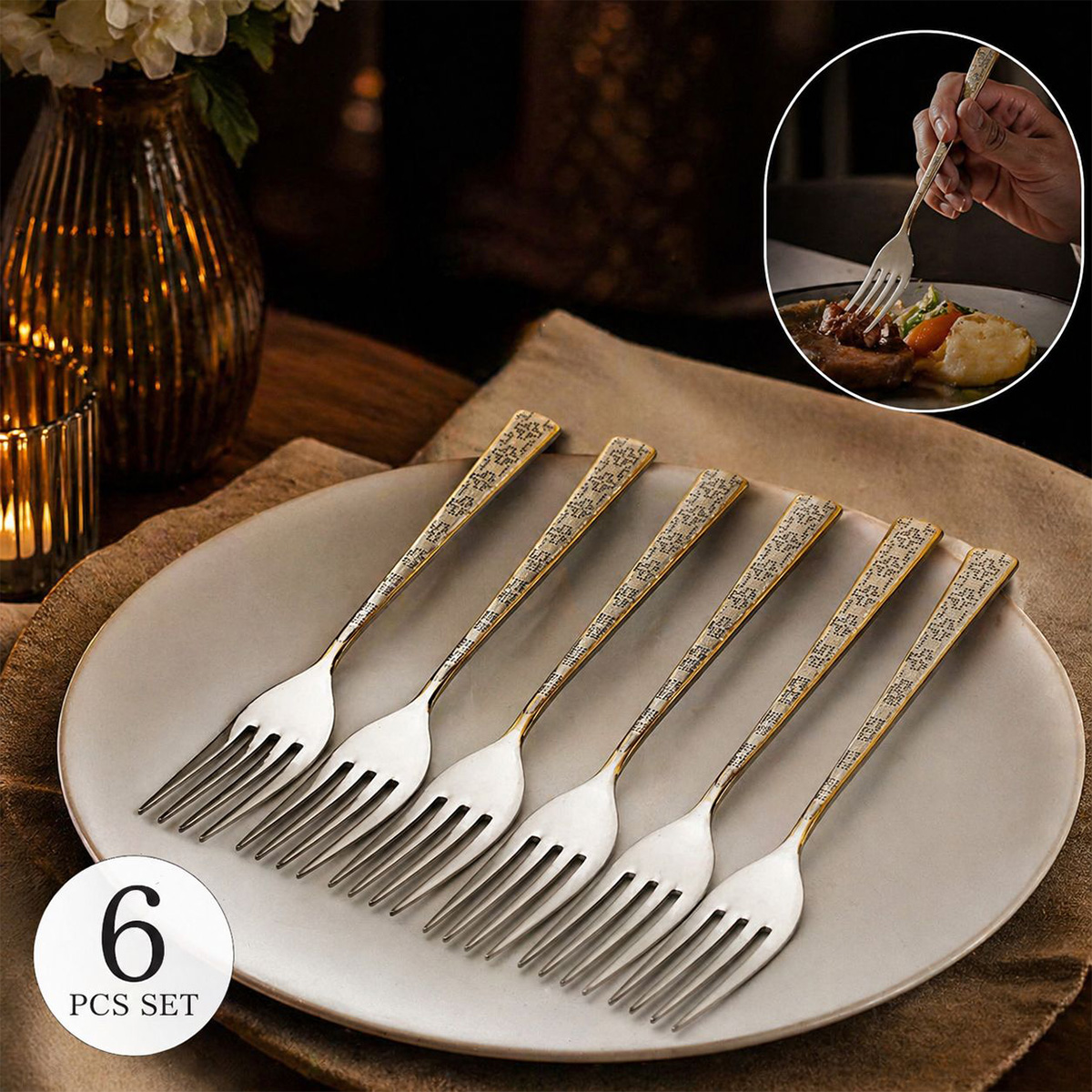 Dinner Fork Set 6 Piece