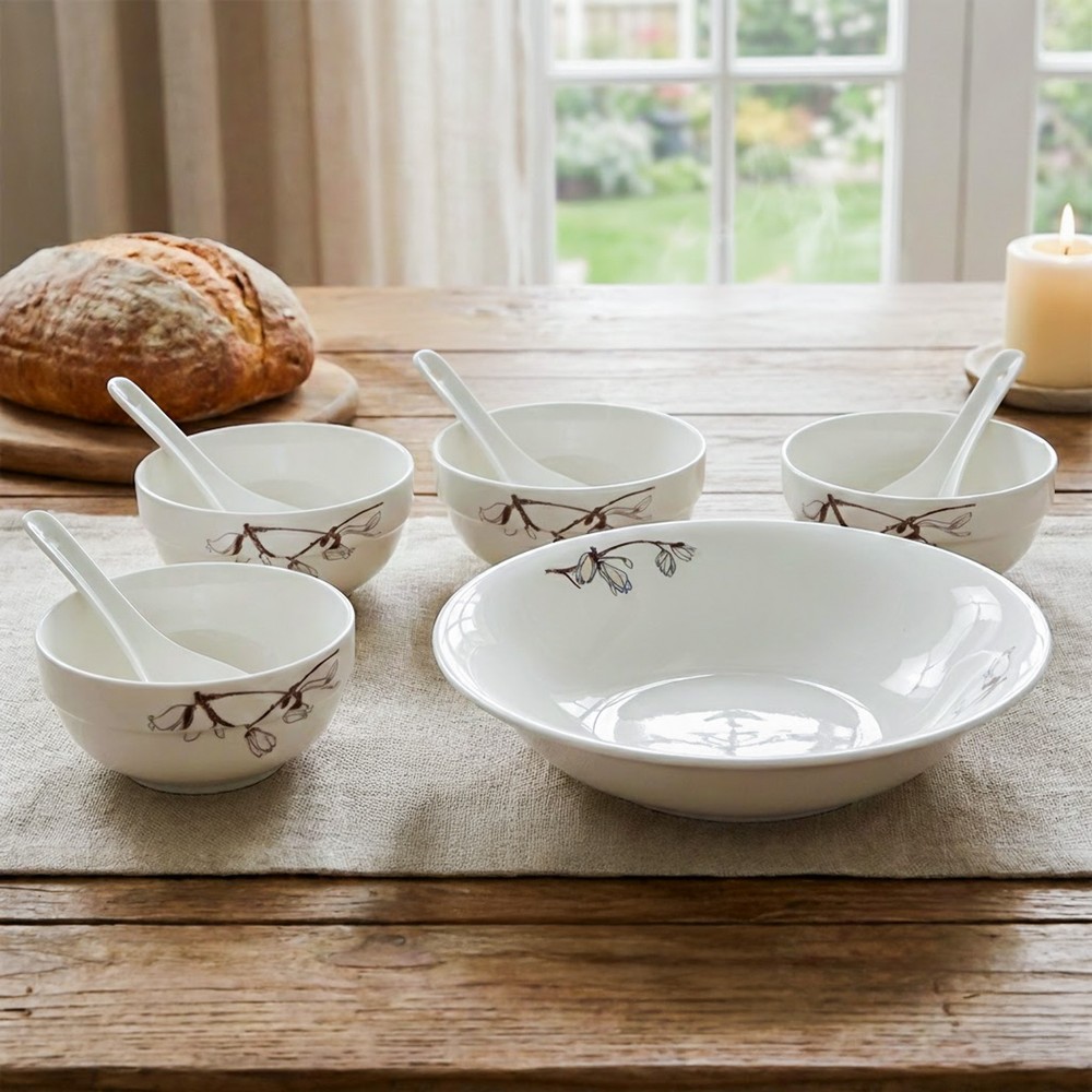 Ceramic Soup Bowl Set 9 Piece