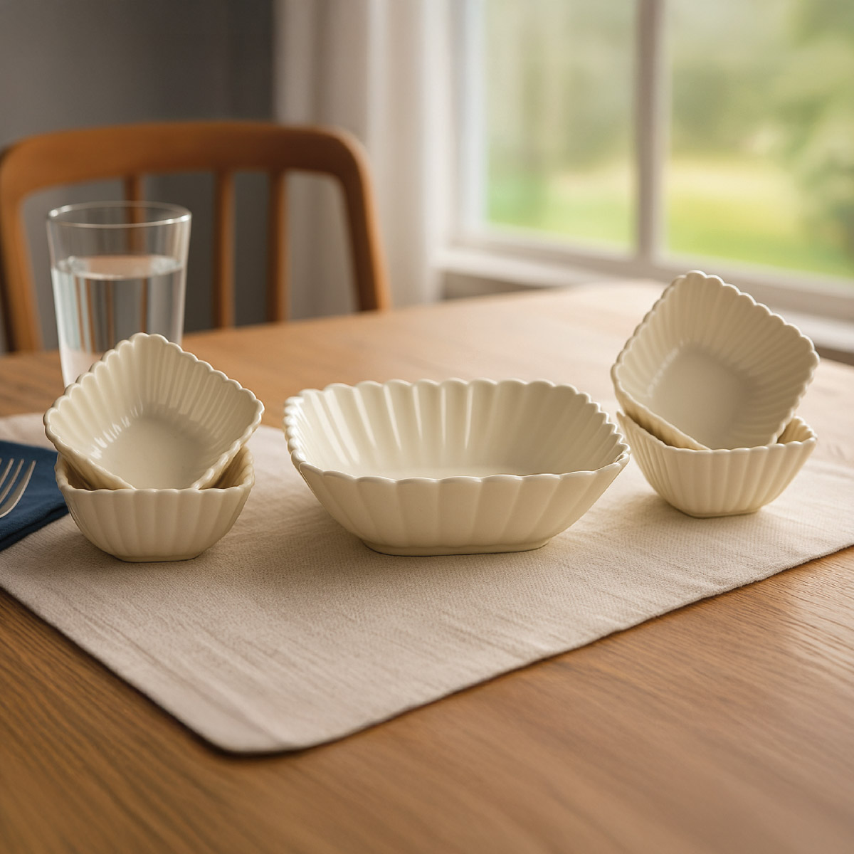 Multi-Size Ceramic Bowl Set 5 Piece