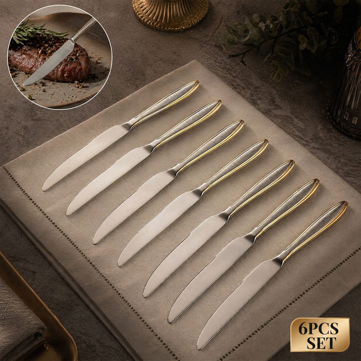 Dinner Knife Set 6 Piece