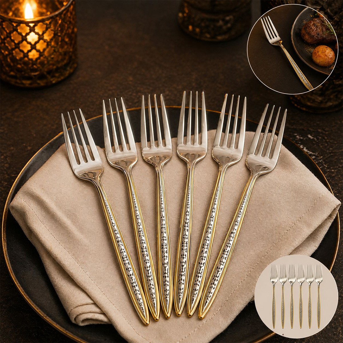 Dinner Fork Set 6 Piece