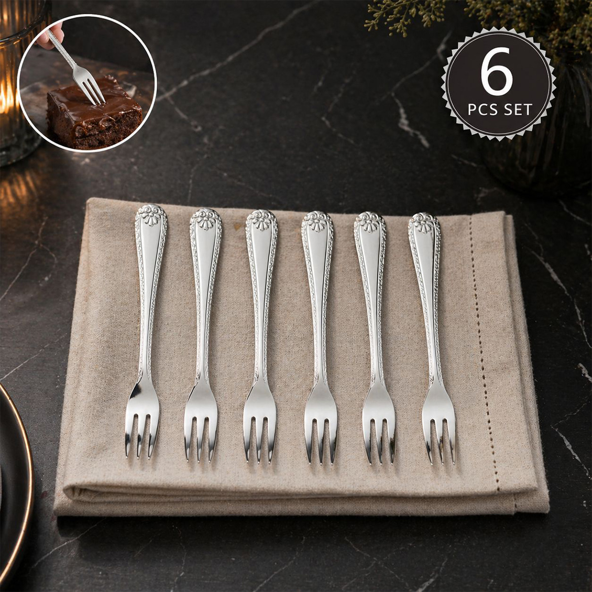 Dinner Fork Set 6 Piece