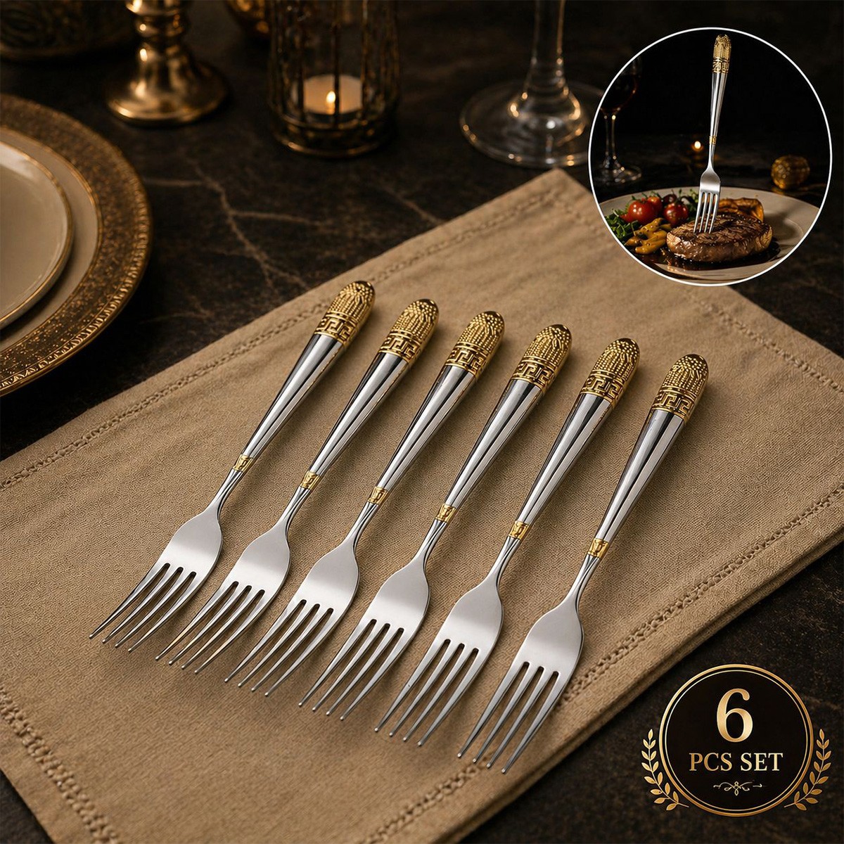 Tea Fork Set 6 Piece