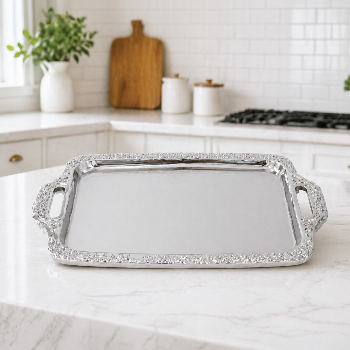 Stainless Steel Silver Tray Single