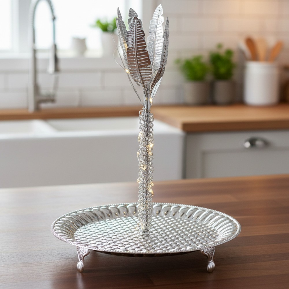 Silver Candy Bowl with Light