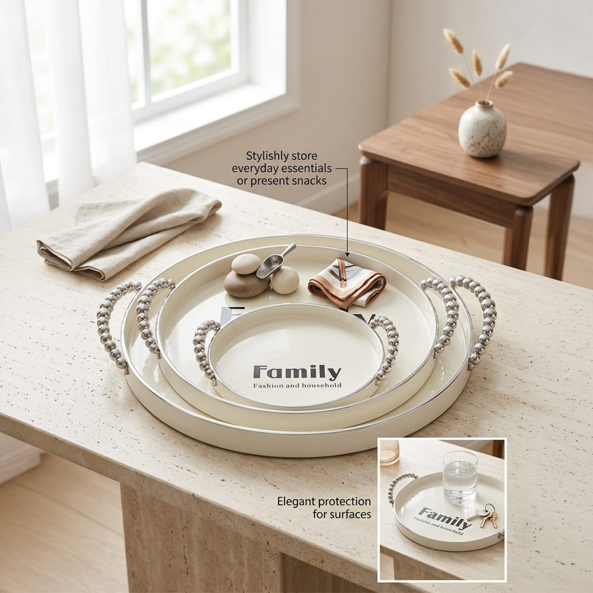 Round PET Tray Set 3 Piece