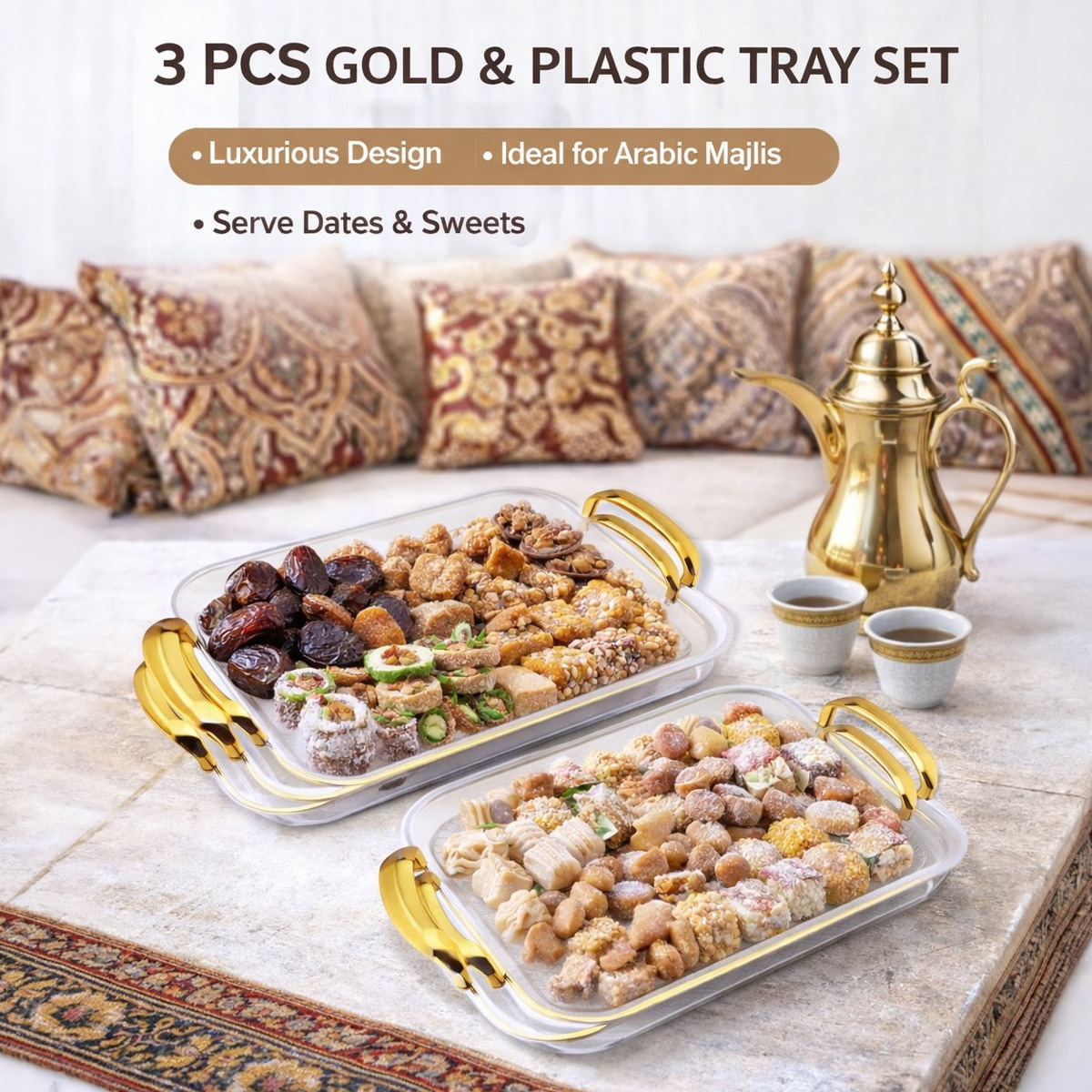 Plastic Tray Set 3 Piece