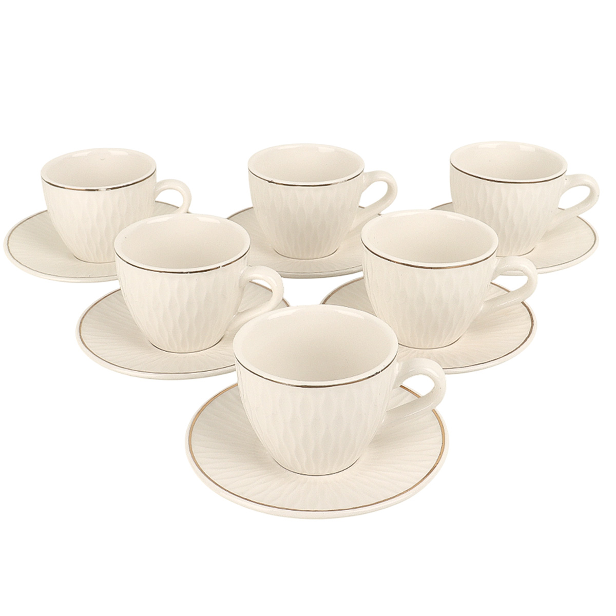 Tea Cup & Saucer Set 12 Piece