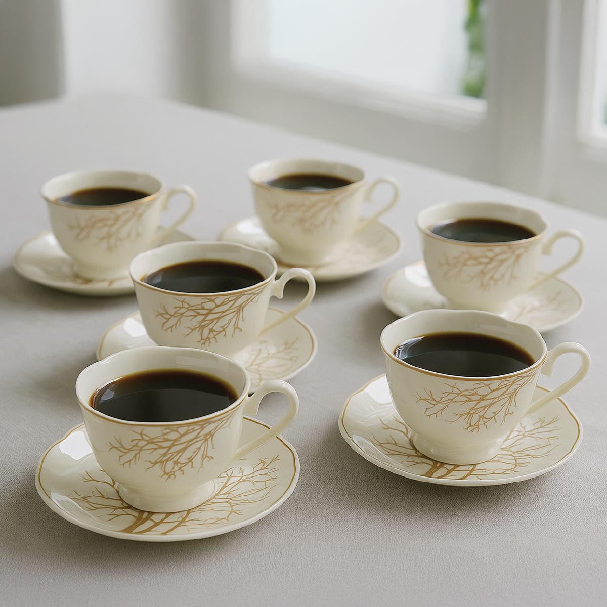 Ceramic Coffee Cup with Saucer