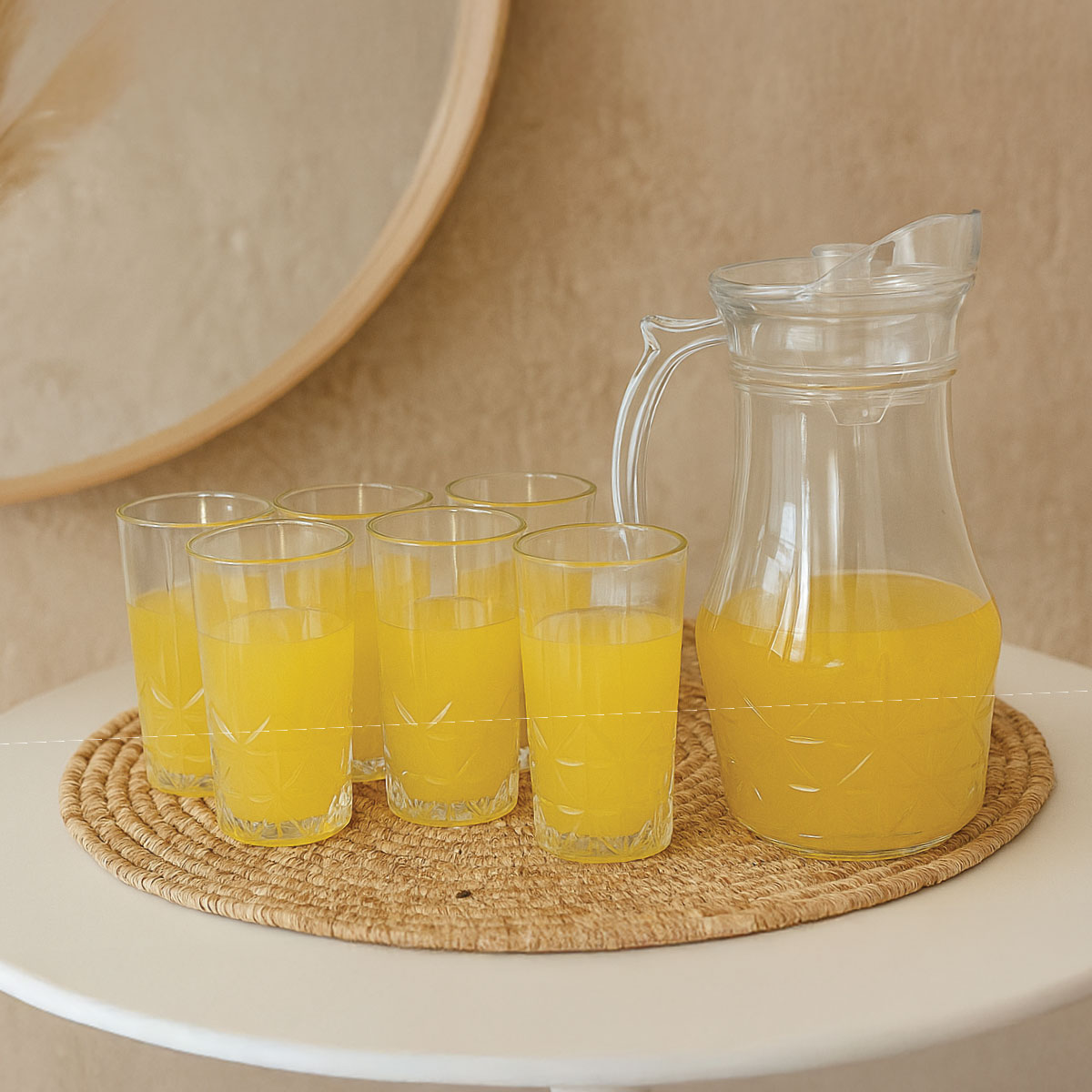Glass Water Jug Set 7 Piece