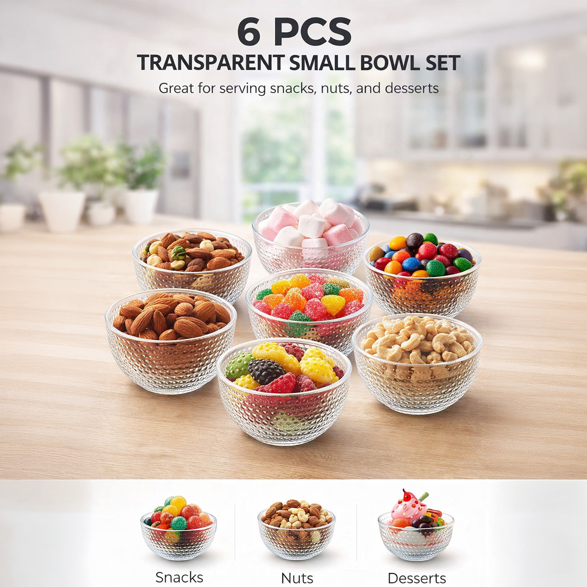 Glass Bowl Set 6 Piece