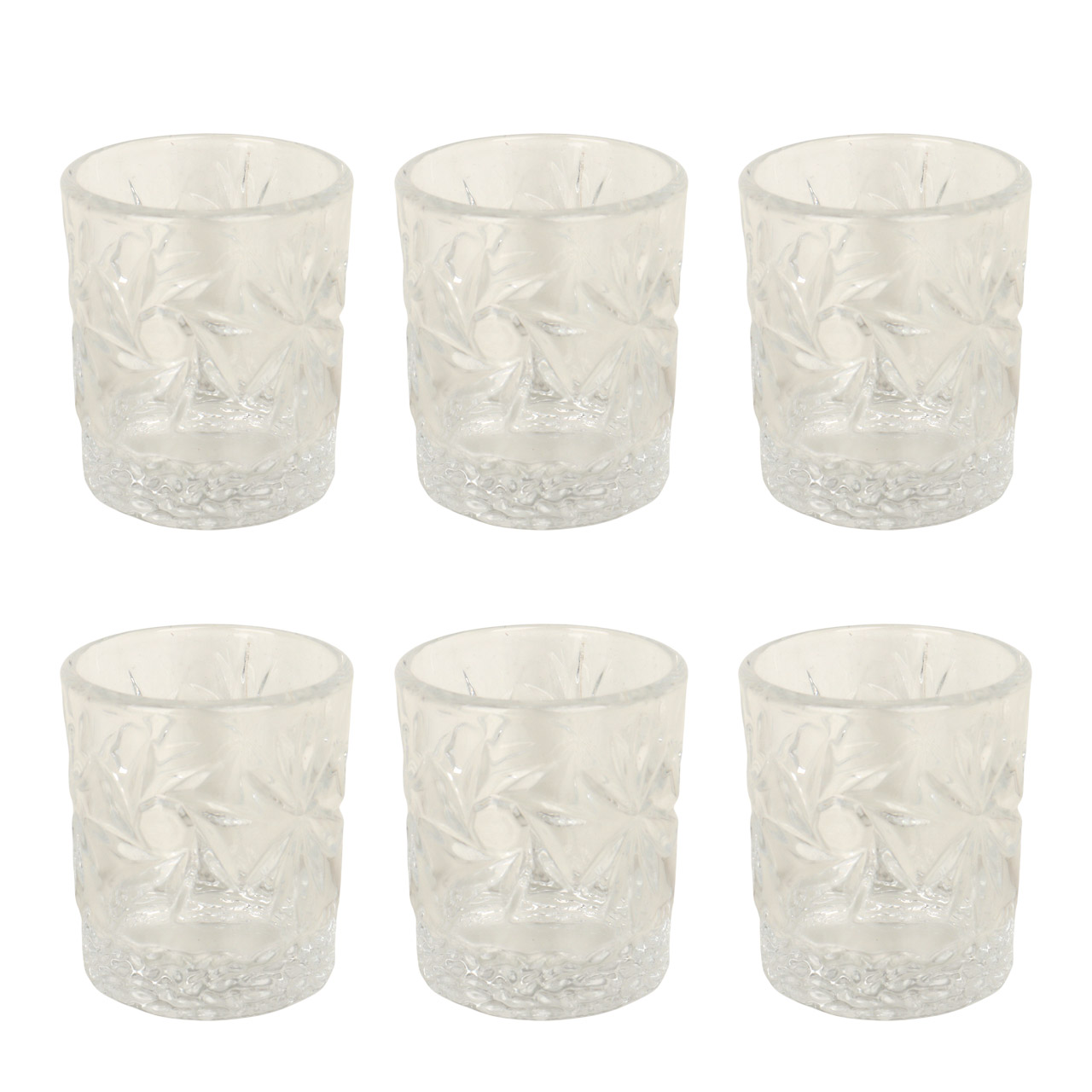 Glass Coffee Cup Set 6 Piece
