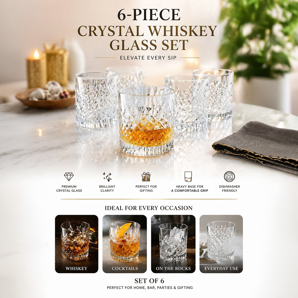 Water Glass Set 6 Piece