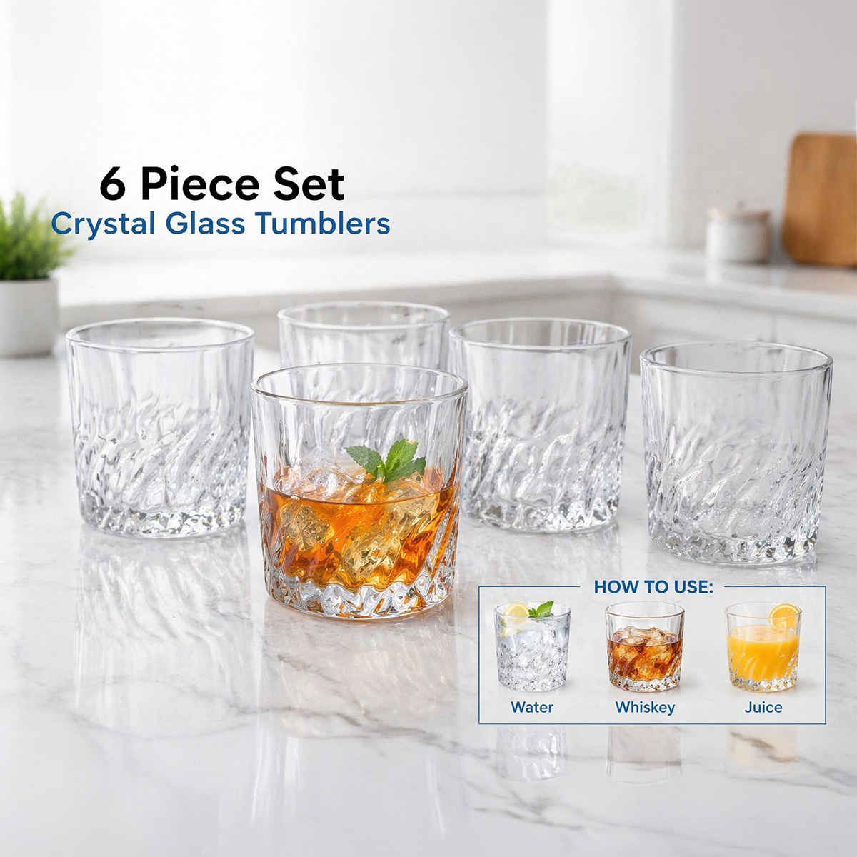 Water Glass Set 6 Piece