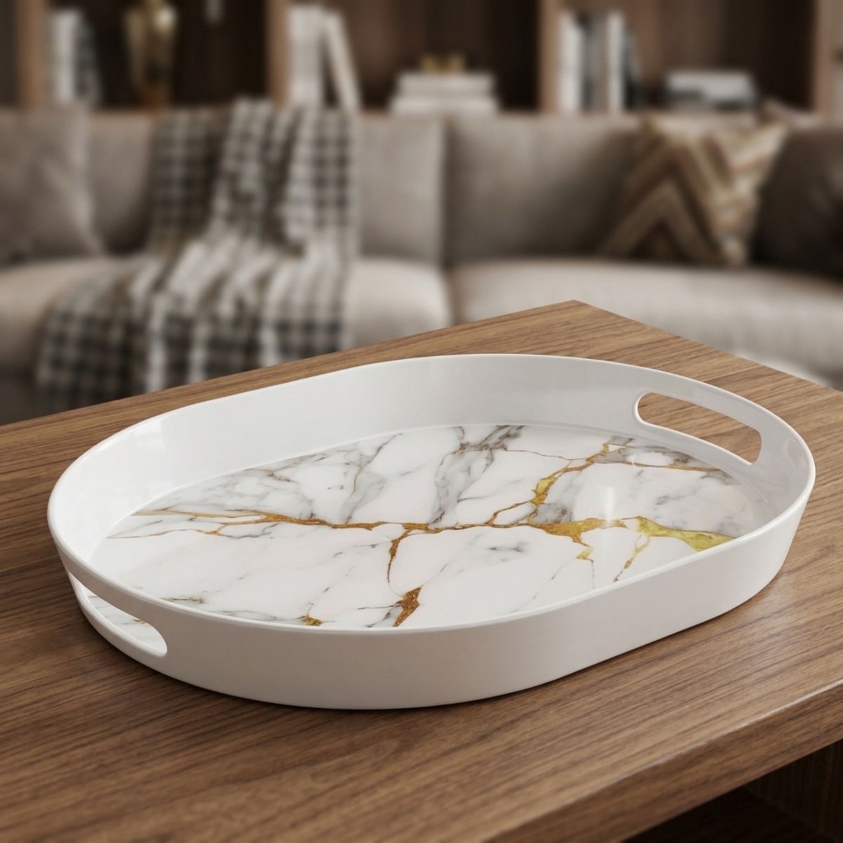 Medium Oval Melamine Tray
