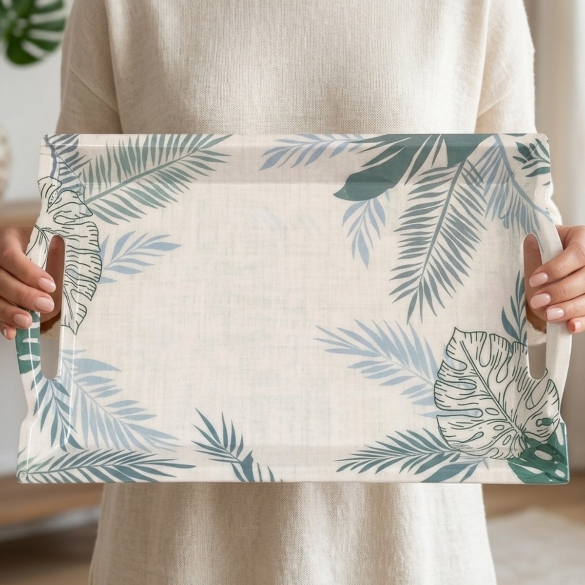 Small Melamine Tray with Handle
