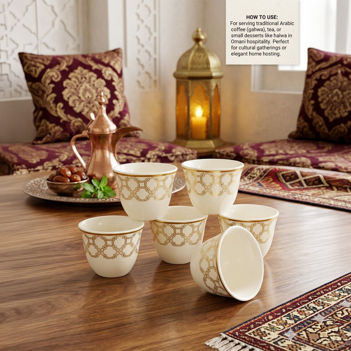 Ceramic Cawa Cup Set 6 Piece